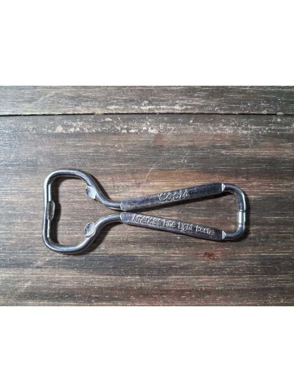 Vintage Coors Beer Bottle Opener America's Fine Light Beer Silver Tone Metal